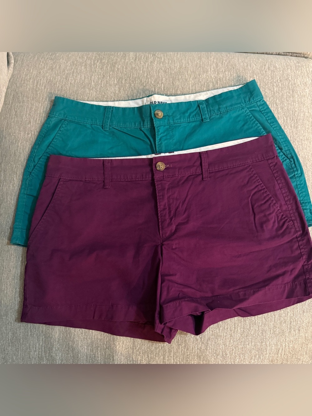 NWOT Old Navy Teal and Plum Chino Shorts - Women's Bundle - size 10